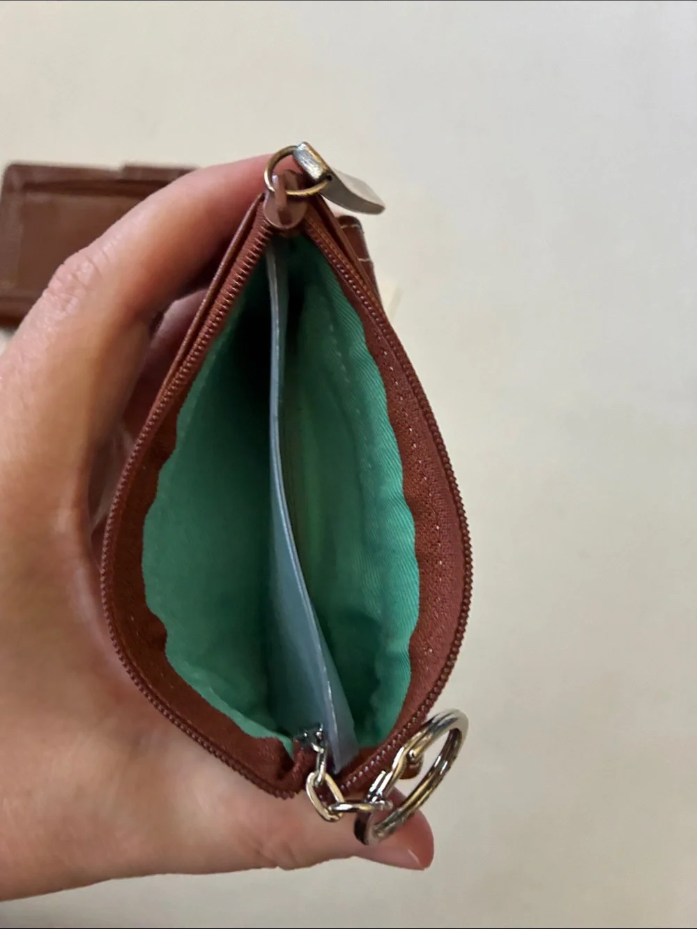Fossil Brown Leather Wallet and Coin/Card Zip ID Pouch Set